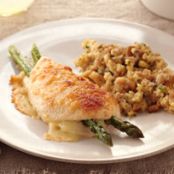 Parmesan-Crusted Stuffed Chicken