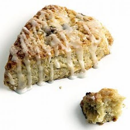 Lemon-Glazed Banana Scones with Crystallized Ginger