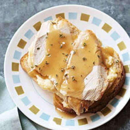 Slow Cooker Open-Faced Turkey Sandwiches