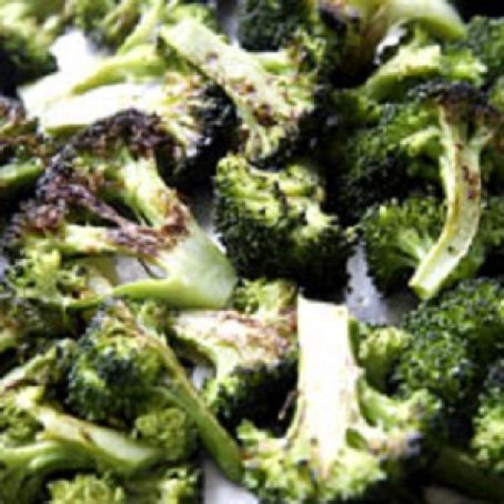 Roasted Broccoli Florets with Basil and Lemon
