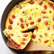 Tomato, Scallion, and Cheddar Frittata