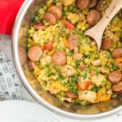 Pressure Cooker Weeknight Paella with Chicken and Sausage