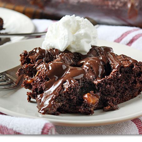Salted Caramel Chocolate Dump Cake