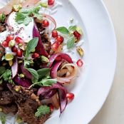 Lamb Stir-Fry with Pomegranate and Yogurt