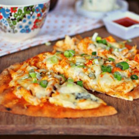 Buffalo Chicken Flatbread Pizzas