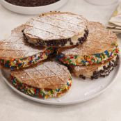 Pretty Pizzelle 'Ice Cream' Sandwiches