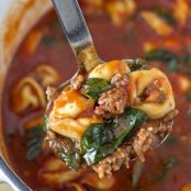 Tortellini Tomato Soup With Italian Sausage And Spinach