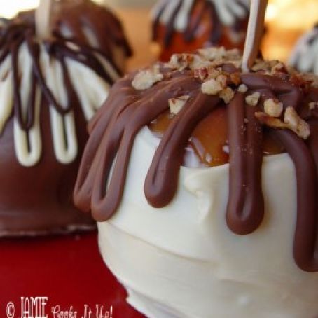 Caramel Apples dipped in Chocolate