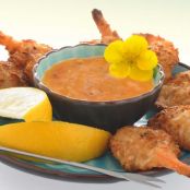 Healthy Baked Coconut Shrimp with Spicy Dipping Sauce