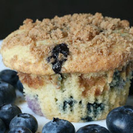 Blueberry Muffins with Streusel Topping