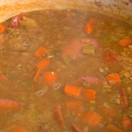 Lentil Sausage Soup