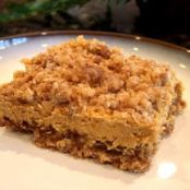 Pumpkin Streusel Cheesecake Bars