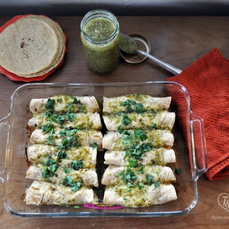 Mashed Potato Enchiladas by Thyme & Love