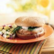 Hominy-Pinto Burgers wtih Roasted Poblano Chiles (B/S)