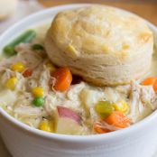 Chicken Pot Pie - Slow Cooker - Lightened