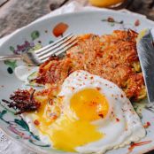 Crispy “Sichuan” Potato Cakes and Eggs