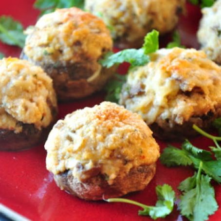 Mushrooms Stuffed With Crab