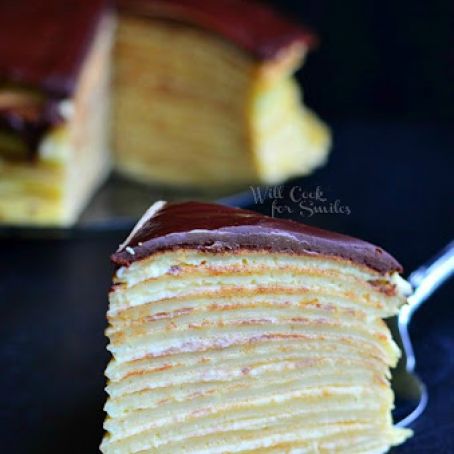 BOSTON CREAM CREPE CAKE