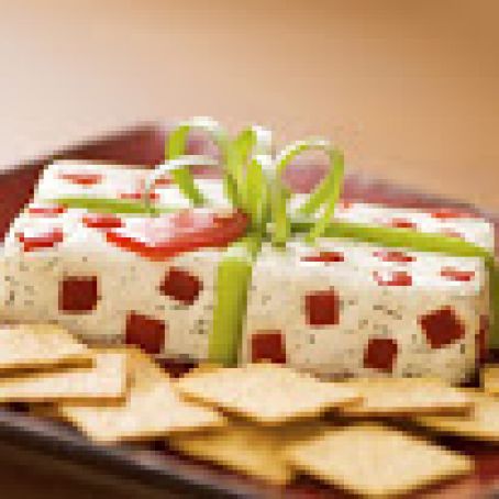 Christmas Present Cheese Appetizer