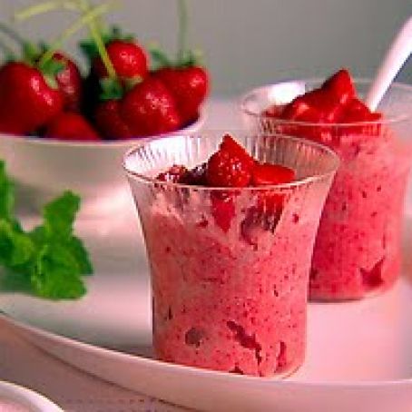 Strawberry and Mascarpone Granita