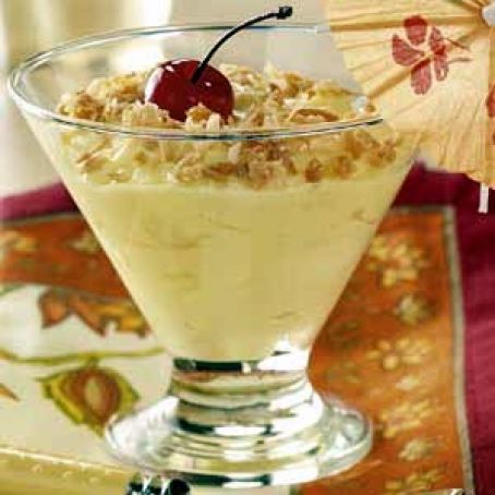 Pina Colada Pudding Cups