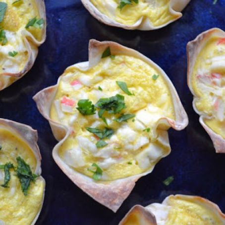 Crab Rangoon Breakfast Wontons