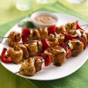 Grilled Chicken Kabobs with Thai Peanut Sauce