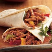 Slow Cooker Barbecued Pulled-Pork Fajitas