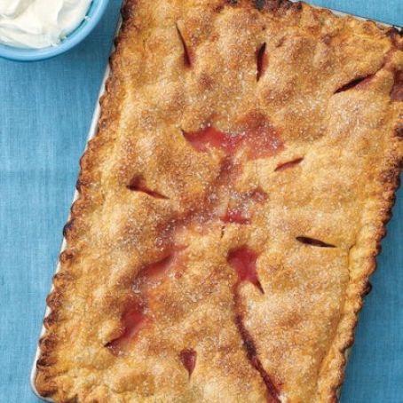 Strawberry-Rhubarb Slab Pie