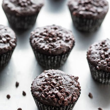 Triple Chocolate Zucchini Muffins