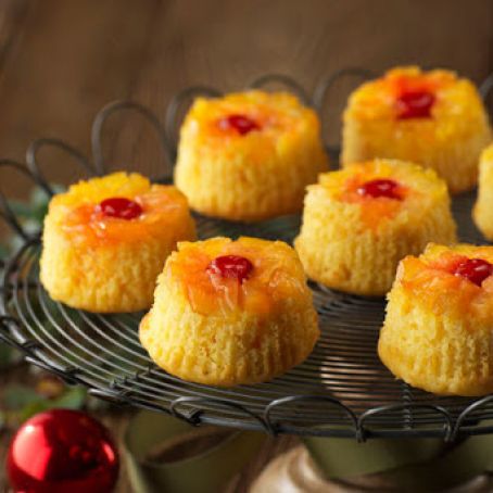 Pineapple-Coconut Upside-Down Cupcakes