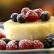 Lemon Pudding Cake with Fresh Mixed Berries