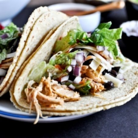 Crockpot Cheddar Beer Chicken Tacos