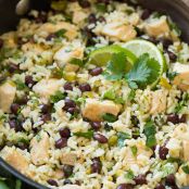 One Pan Cilantro-Lime Chicken and Rice with Black Beans - Cooking Classy
