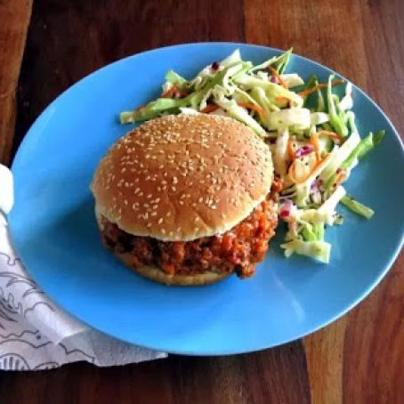 Skinny Sloppy Joes with Tangy Slaw