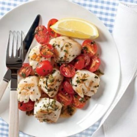 Scallops with Herbed Tomato Sauce