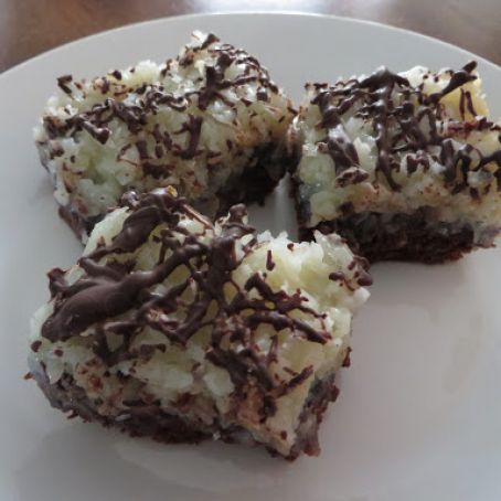Coconut Macaroon Topped Brownies