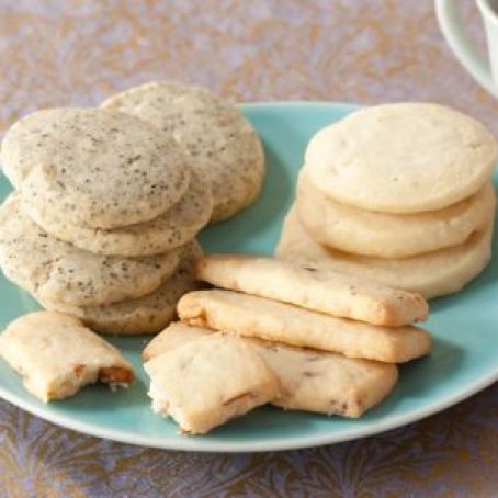 Classic Shortbread Cookies in 4 Ingredients with added 1 ingredient Variations