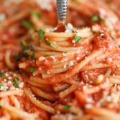 Spaghetti with Tomato Cream Sauce