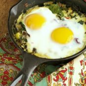 Creamed Kale and Eggs