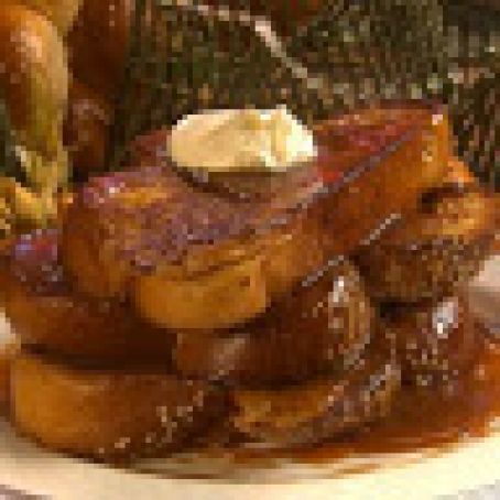 French Toast with Salted Caramel and Creme Fraiche