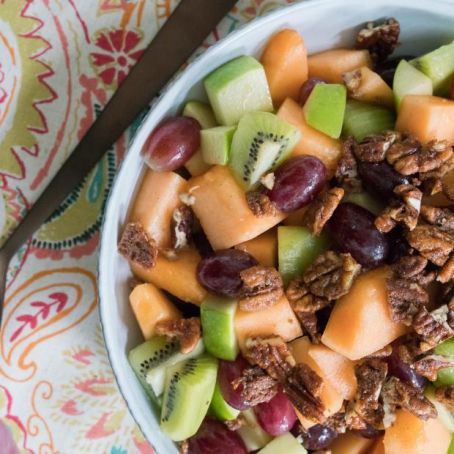 Spiced Honey Fruit Salad with Pecans