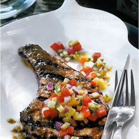 Jerk Pork Chops with Tropical Salsa