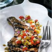 Jerk Pork Chops with Tropical Salsa