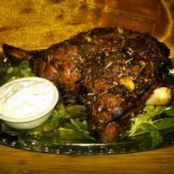 Roasted Leg of Lamb with Mint and Cucumber Yogurt (Tzatziki Sauce)
