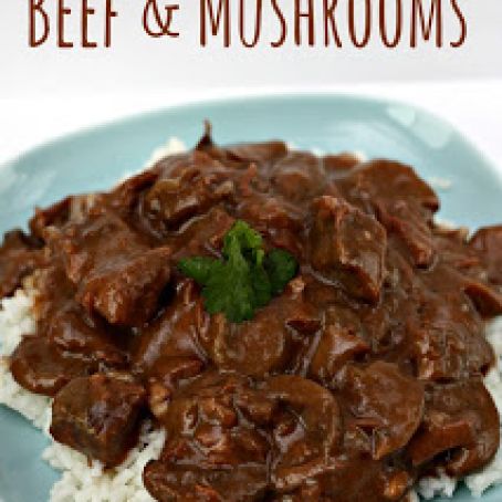 Slow Cooker Beef and Mushrooms (Freeze Ahead)