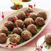 Date and Blue Cheese Stuffed Meatballs