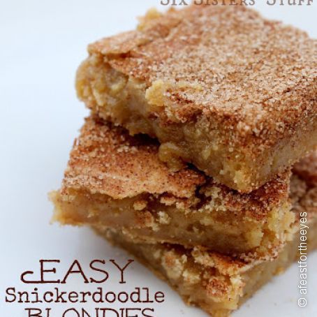 Easy Snickerdoodle Blondies
