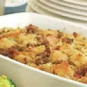 Country Style peppered pork and bread stuffing