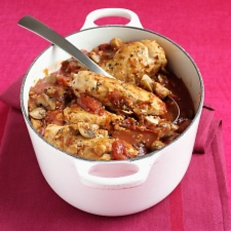 Chicken with Tomatoes and Mushrooms